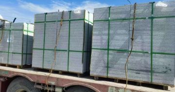 佳木斯 芝麻白花岗岩地铺石装车日常