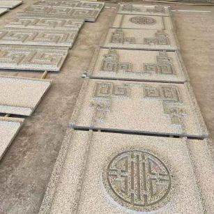 佳木斯 白麻花岗岩外墙立面雕刻板