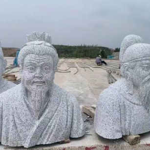 佳木斯 白麻花岗岩石材人物立体雕刻