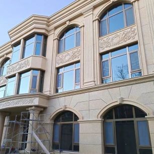 佳木斯 黄金麻花岗岩别墅外墙干挂