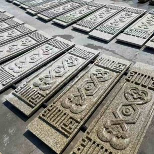 佳木斯 黄金麻花岗岩外墙雕刻板