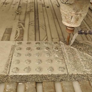 佳木斯 芝麻白花岗岩石材盲人石、盲道石、盲点石