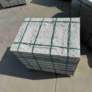 佳木斯 白麻花岗岩石材自然面蘑菇石成品