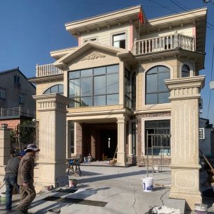 佳木斯 黄金麻花岗岩荔枝面别墅外墙干挂私家专属