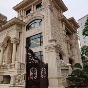 佳木斯 黄金麻花岗岩别墅外墙干挂效果展示