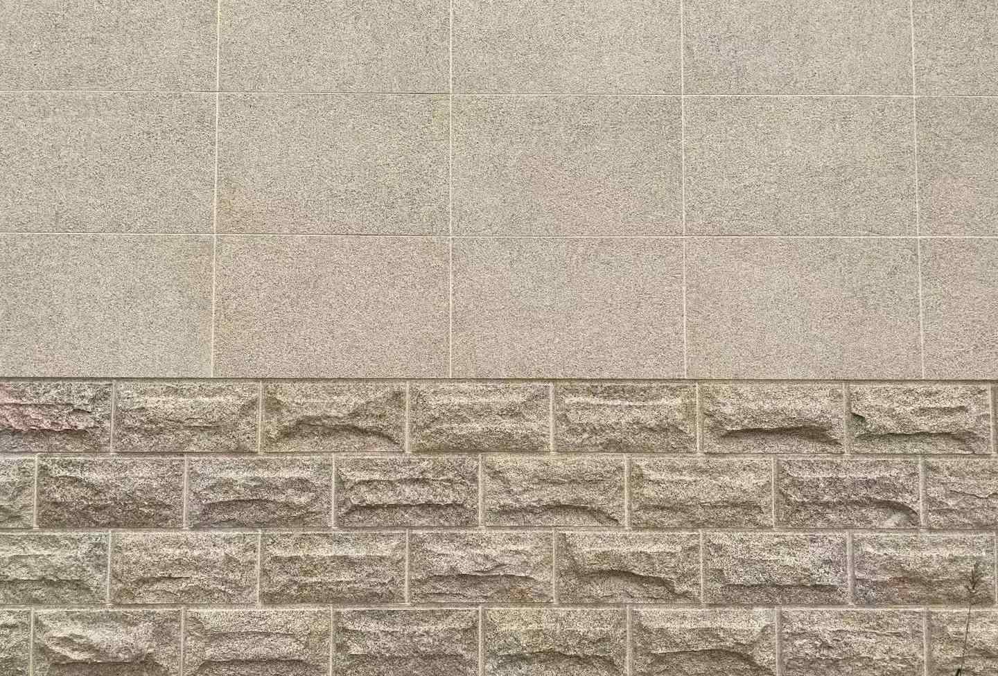 佳木斯 黄金麻自然面蘑菇石配荔枝面干挂