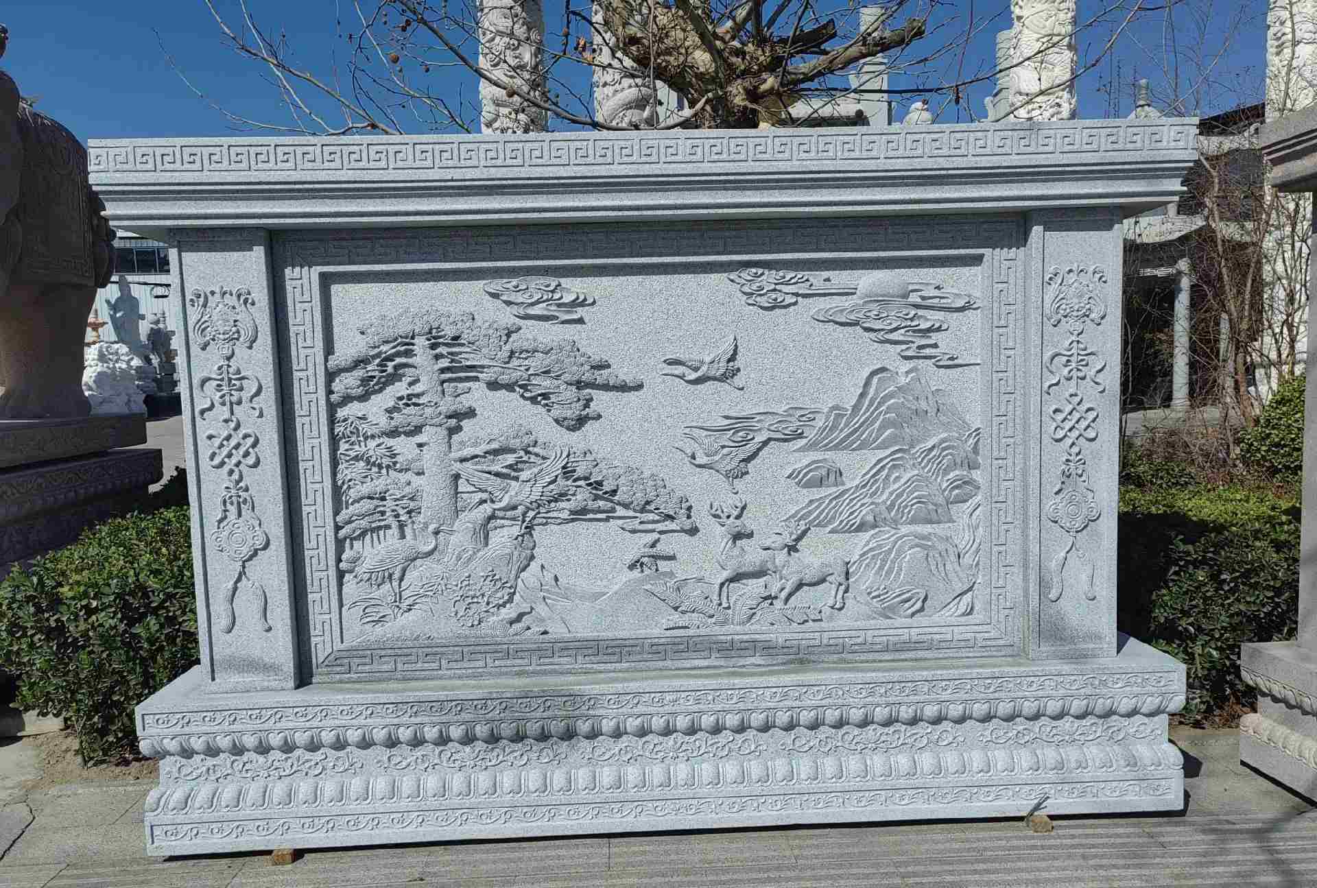 佳木斯 芝麻白大型照壁，屏风，影壁