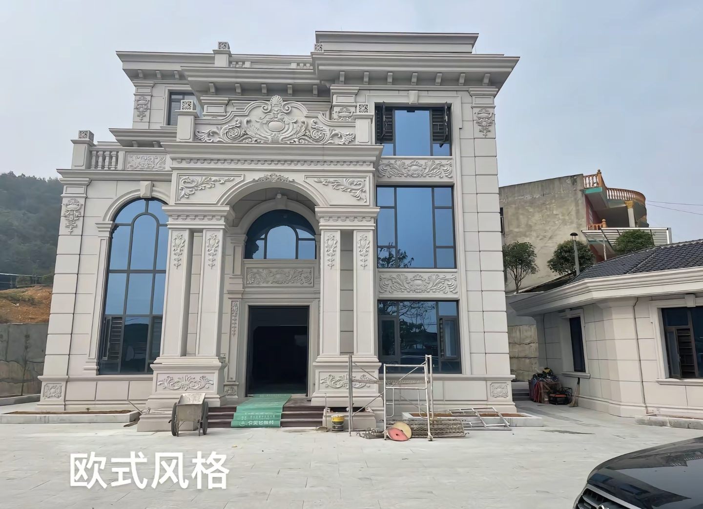 佳木斯 白麻花岗岩别墅外墙干挂