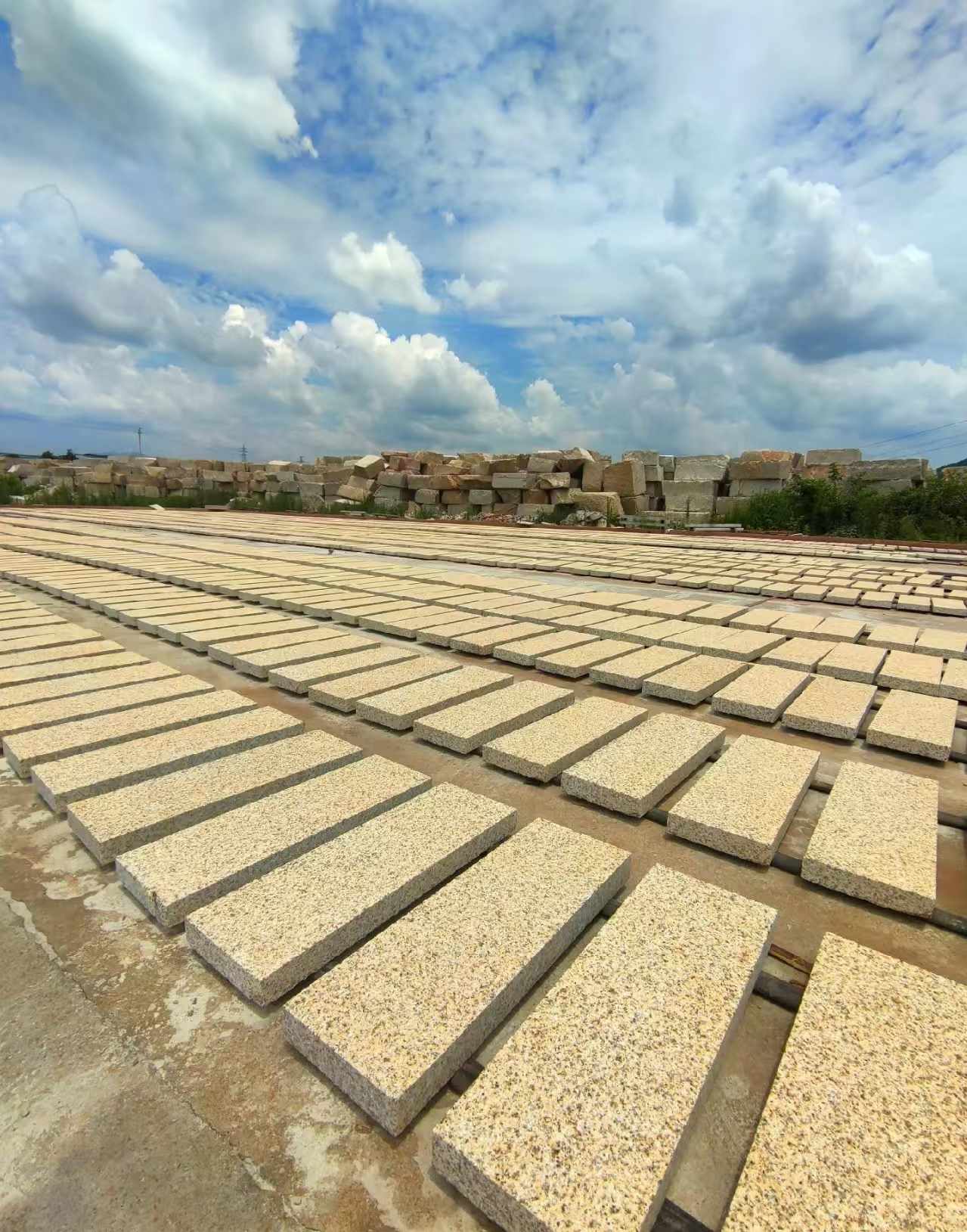 佳木斯 黄金麻荔枝面花岗岩石材地铺石防护中