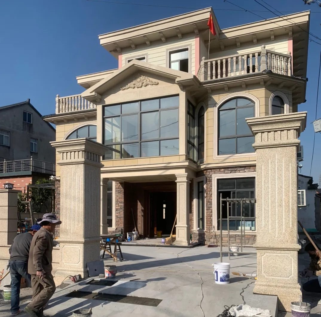 佳木斯 黄金麻花岗岩荔枝面别墅外墙干挂私家专属